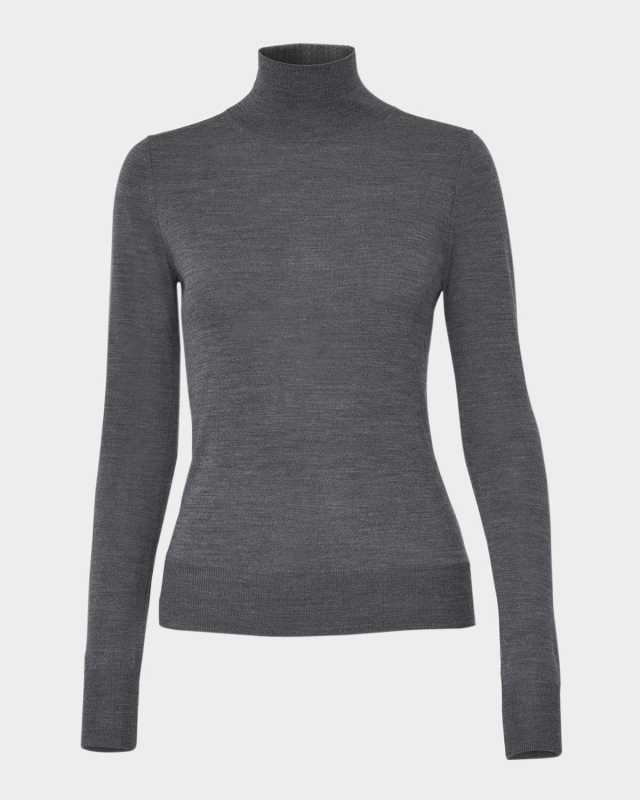 Turtleneck Wool-Silk Sweater